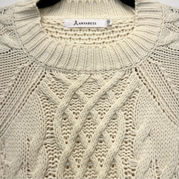 Anrabess Oversized Cable Knit Sweater Dress Women’s Small Chunky Knit Irish - Picture 6 of 12